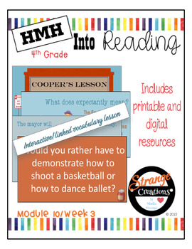 Preview of HMH Into Reading 4th Grade/Module 10 Week 3