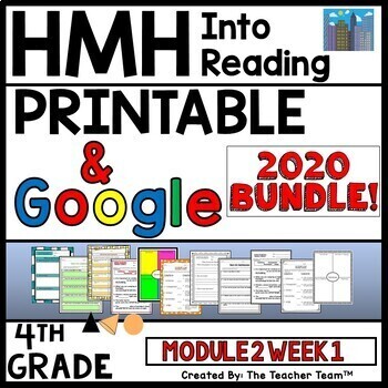 Preview of HMH Into Reading 4th Grade Module 2 Week 1 | Printable-Google Slides Bundle