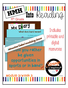 Preview of HMH Into Reading 4th Grade/Module 3 Week 3 Supplement