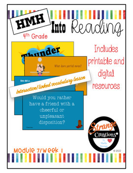 Preview of HMH Into Reading 4th Grade/Module 7 Week 1