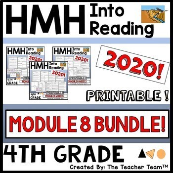 Preview of HMH Into Reading 4th Grade Module 8 Supplement | Printable Bundle