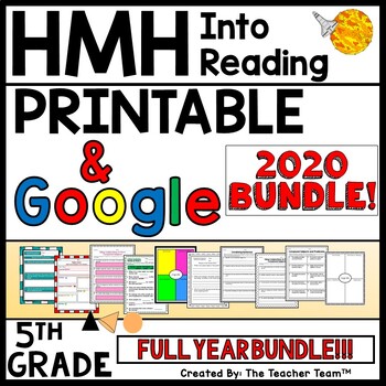 Preview of HMH Into Reading 5th Grade Module 1-10 2020 | Google Slides and Printable Bundle