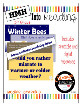 Preview of HMH Into Reading 5th Grade/Module 10 Week 3 Supplement