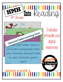 Preview of HMH Into Reading 5th Grade/Module 2 Week 3 Supplement