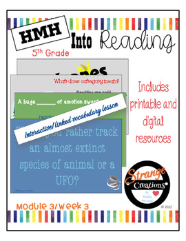 Preview of HMH Into Reading 5th Grade/Module 3 Week 3 Supplement