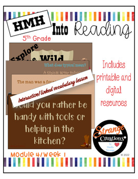 Preview of HMH Into Reading 5th Grade/Module 4 Week 1 Supplement