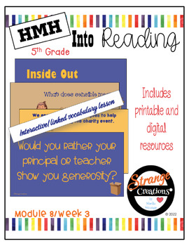 Preview of HMH Into Reading 5th Grade/Module 8 Week 3 Supplement