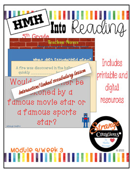 Preview of HMH Into Reading 5th Grade/Module 9 Week 3 Supplement