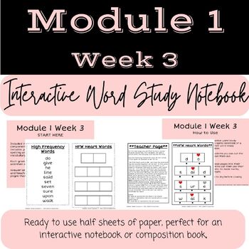 Preview of HMH Into Reading Grade 2 Module 1 Week 3 - Interactive Word Study Notebook