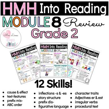 Preview of HMH Into Reading Grade 2 Module 8 Assessment Review/ Study Guide + Google Slides