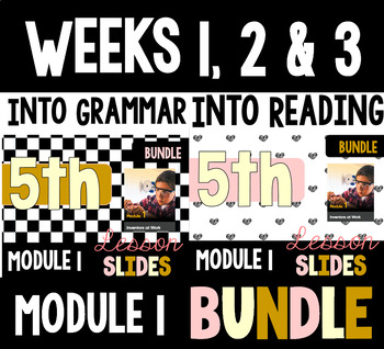 Preview of HMH Into Reading Grammar & Reading Bundle for Module 1 - ALL WEEKS