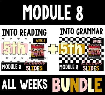 Preview of HMH Into Reading Grammar & Reading Bundle for Module 8 - ALL WEEKS