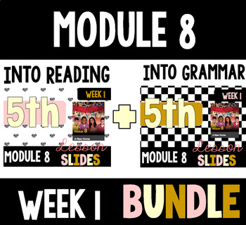 Preview of HMH Into Reading Grammar & Reading Bundle for Module 8 - Week 1