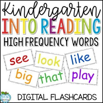 Preview of HMH Into Reading Kindergarten - High Frequency DIGITAL Flashcards