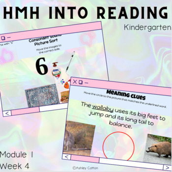 Preview of HMH Into Reading Kindergarten Module 1 Week 4 Slides