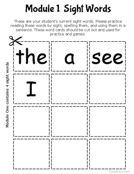 Preview of HMH Into Reading Module 1-9 Sight Word Flashcards (Kindergarten)