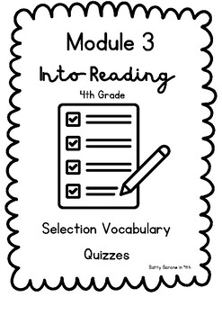 Preview of HMH Into Reading Module 3 Selection Vocabulary Quizzes
