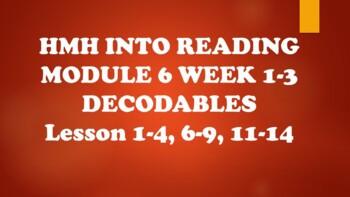 Preview of HMH Into Reading Module 6 Week 1-3 Decodable Questions