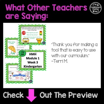 HMH Into Reading Powerpoint Lesson Kindergarten Mod 1 week 3 | TpT