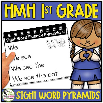 Preview of HMH Into Reading 1st Grade Sight Word Fluency Pyramids Centers 2020