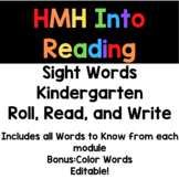 HMH Into Reading Sight Words Activity: Roll, Read, and Wri