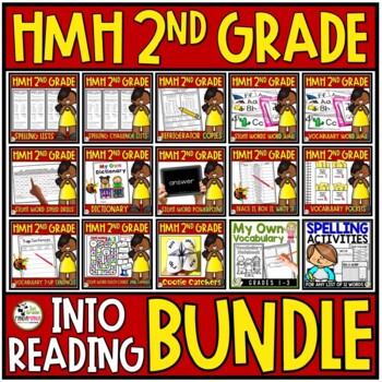 Preview of HMH Into Reading 2nd Grade Spelling, Sight Word and Vocabulary BUNDLE 2020