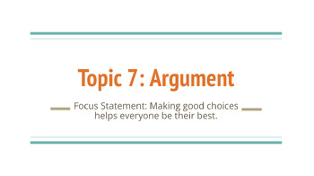 Preview of HMH Into Reading Writing Workshop: Module 7- Argument;Opinion Essay