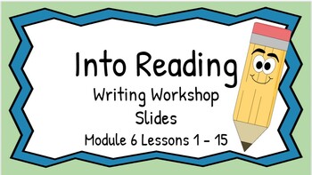 Preview of HMH Into Reading Writing Workshop Slides First Grade Module 6 Lessons 1 - 15