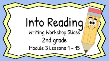 Preview of HMH Into Reading Writing Workshop Slides Second Grade Module 3 Lessons 1 - 15