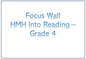 Preview of HMH Into Reading and Arriba la lectura Focus Wall Bundle - 4th Grade