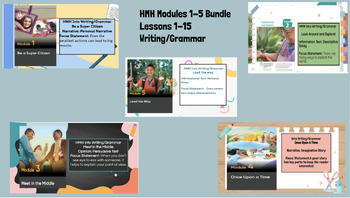 Preview of Editable HMH Into Writing/Grammar Bundle Grade 2 Modules 1-5 Bundle