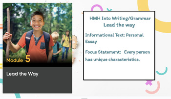 Preview of HMH Into Writing/Grammar Module 5 Lead the way Grade 2