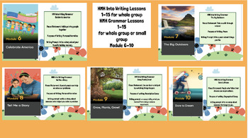 Preview of Editable HMH Into Writing/Grammar Module 6-10 Grade 1 Bundle
