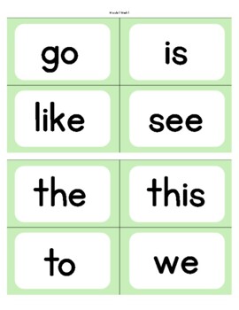 Preview of HMH IntoReading High Frequency Words, Word Wall Cards