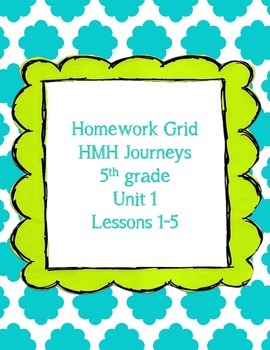 5th grade homework trimester 1