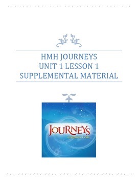 Preview of HMH Journeys Kindergarten: Unit 1, Lesson 1 Supplemental Material