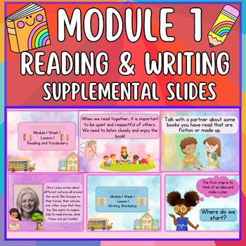 Preview of HMH Module 1 Into Reading Inspired Reading and Writing Slides