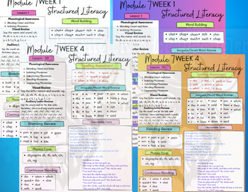 Preview of HMH Module 7 Structured Literacy High Points Sheets- Cliff Notes for Slides