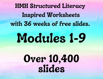 Preview of HMH Structured Literacy Inspired Worksheets-36 Free Weeks of Slides- ENTIRE YEAR