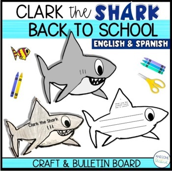 Preview of HMH into Reading Clark the Shark Craft - English & Spanish