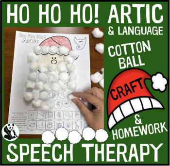 Preview of HO HO HO! Articulation and Language : A Speech Therapy Craft Activity