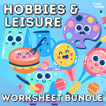 Preview of HOBBIES & LEISURE Worksheet Bundle | Recreational Therapy Activity Worksheets