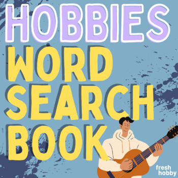 Preview of HOBBY Word Search Book | 70+ Hobbies Word Search Puzzles | Recreational Therapy 