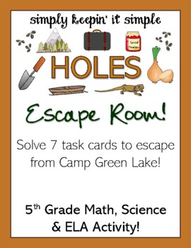Preview of HOLES - Escape Room Game - ACTIVITY for students!