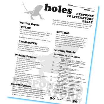 holes essay writing prompts