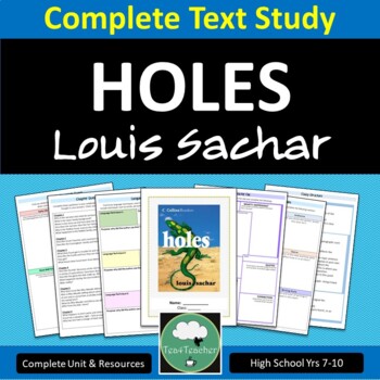 Preview of HOLES Novel Study Unit Louis Sachar