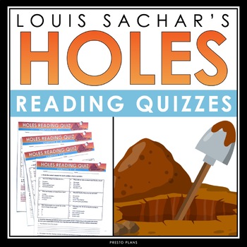 Preview of Holes Quizzes - Multiple Choice and Quote Chapter Quizzes & Answers Louis Sachar