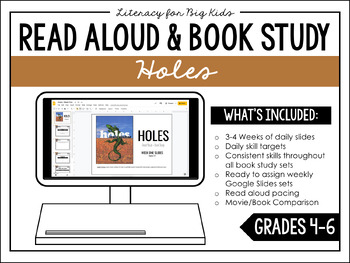 Preview of HOLES Read Aloud & Book Study Slides