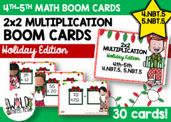 Preview of HOLIDAY 2X2 MULTIPLICATION Boom Cards NBT.5
