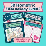 HOLIDAY BUNDLE No-Prep 3D Isometric Designs for Engineerin